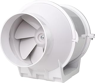 LABT Wentylator rurowy, wentylator dodatkowy, średnica 100 mm, zasysanie, dmuchawa przemysłowa, wentylacja, 2 stopnie