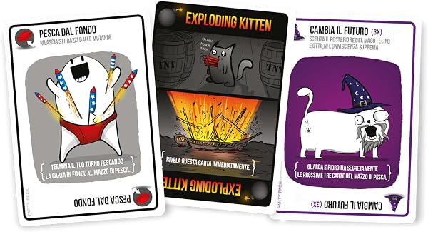 Exploding Kittens Asmodee PARTY PACK – Nuova Versione – Gioco da Tavolo Divertente per Famiglie, Bambini e Amici – Carte da Gioco – Idea Regalo – 2-10 Giocatori – 7+ Anni – Edizione in Italiano - 3