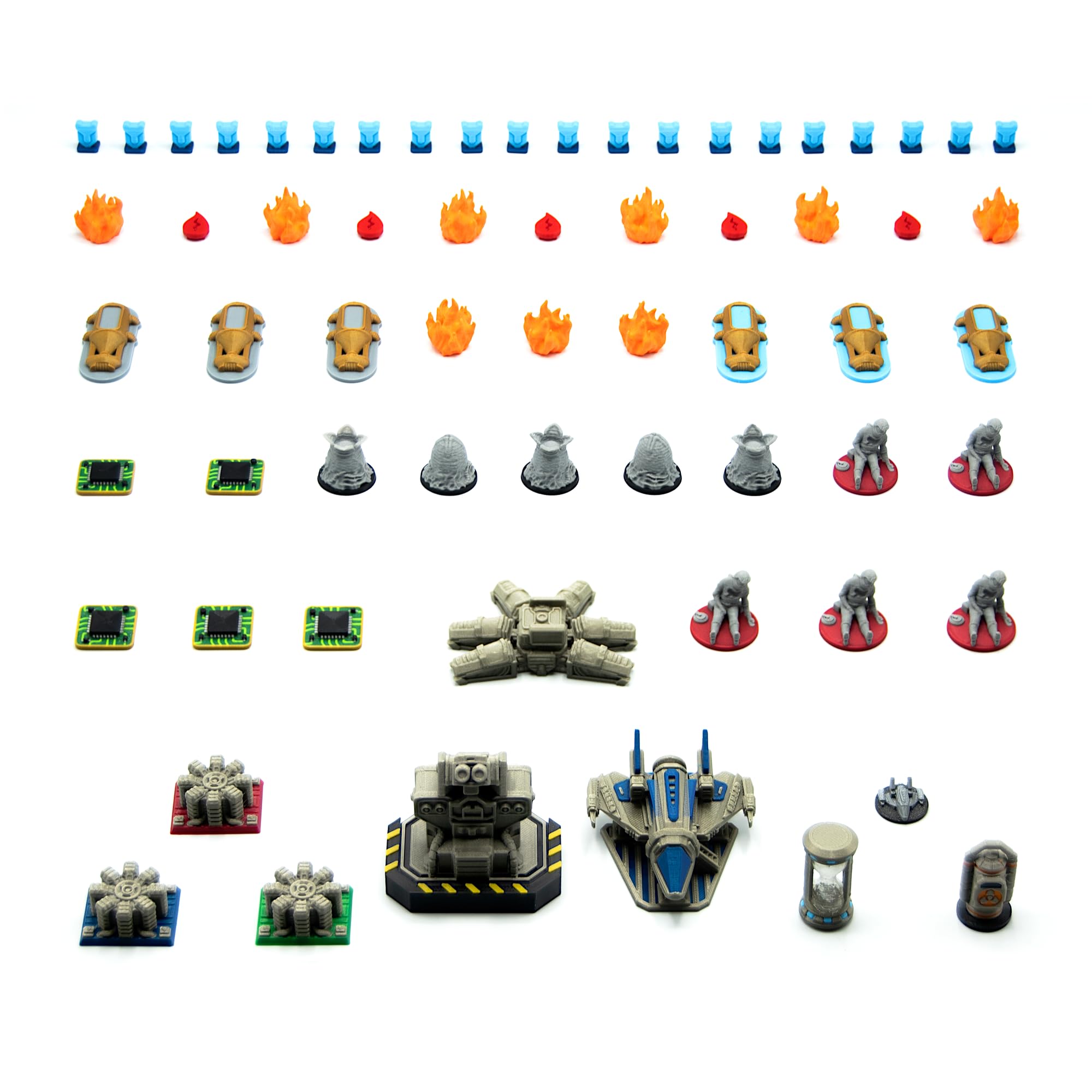 Kit di miglioramento per Nemesis Retaliation - 65 pezzi. Token 3D, miniature e parti di scenografia. Accessorio per gioco da tavolo