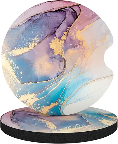 Aiawoxc Portavasos para automóvil, paquete de 2 posavasos universales antideslizantes para automóvil, posavasos de goma con muesca para dedos,