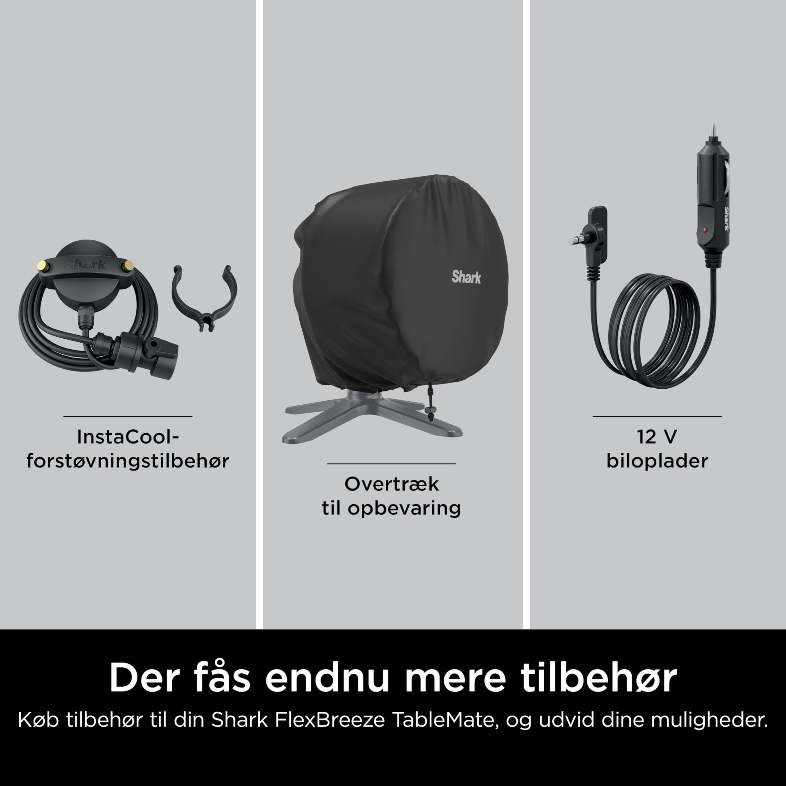 Shark FlexBreeze TableMate Akku-Ventilator, 24h Laufzeit, Hochgeschwindigkeits-Kühlung, 20 m Reichweite, 5 Geschwindigkeiten, Oszillation, Fernbedienung FA150EU
