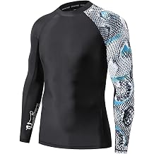 Men's Swimming Shirt Long Sleeve UPF 50+ UV Sun Protection Quick Dry Rash Guard for Men Long Sleeve Rashguard Surf Shirt
