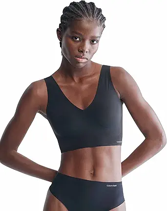 Calvin Klein Women's Invisibles Comfort Seamless V Neck Bralette