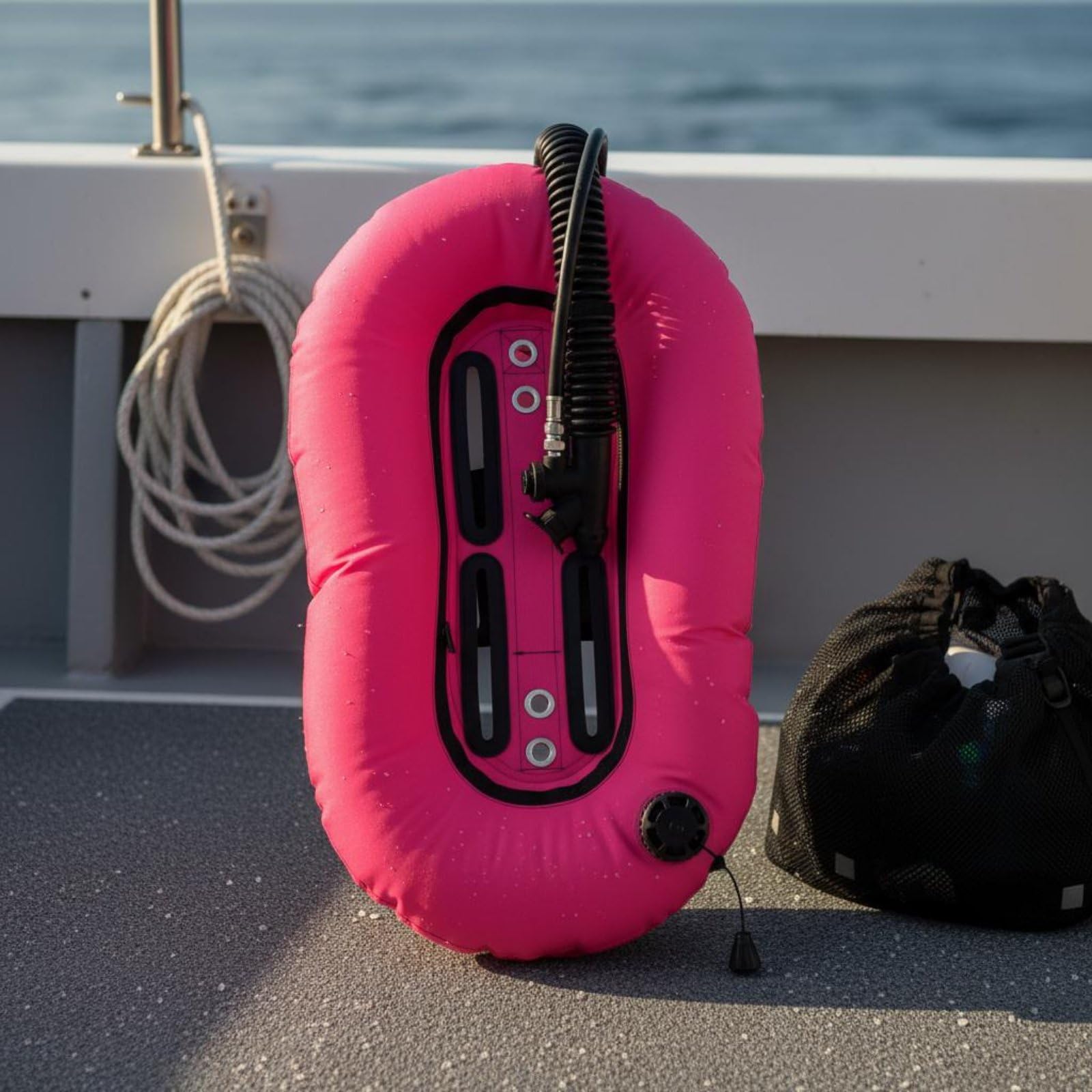 rockible Aile de Flottaison Plongée Gilet Stabilisateur Vessie Arrière Harnais Structure à Fentes Carrées et Points de Sangle Contrôle Stable Prolongée avec