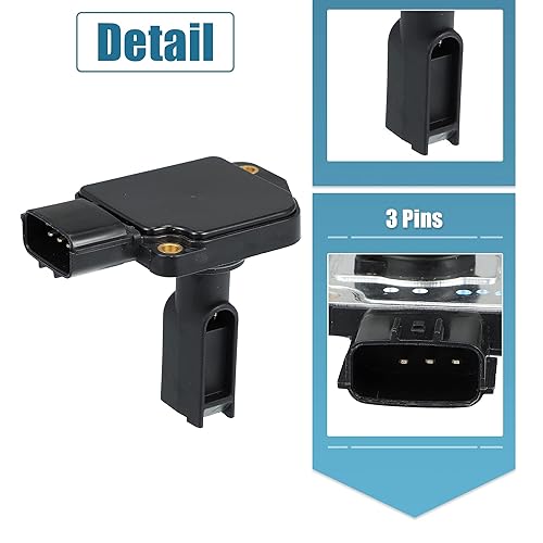Miniatura 5 de X AUTOHAUX 22680-5J000 Medidor de sensor de flujo de aire masivo MAF para Nissan Pathfinder 1998-2000 3.3L V6 para Ford para Mustang 2001-2004
