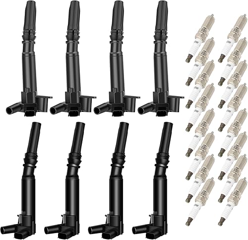 Aintier Bobinas de la bobina de encendido y bujías UF631 del iridio para el vado para F-150 F-250 F-350 6.2L