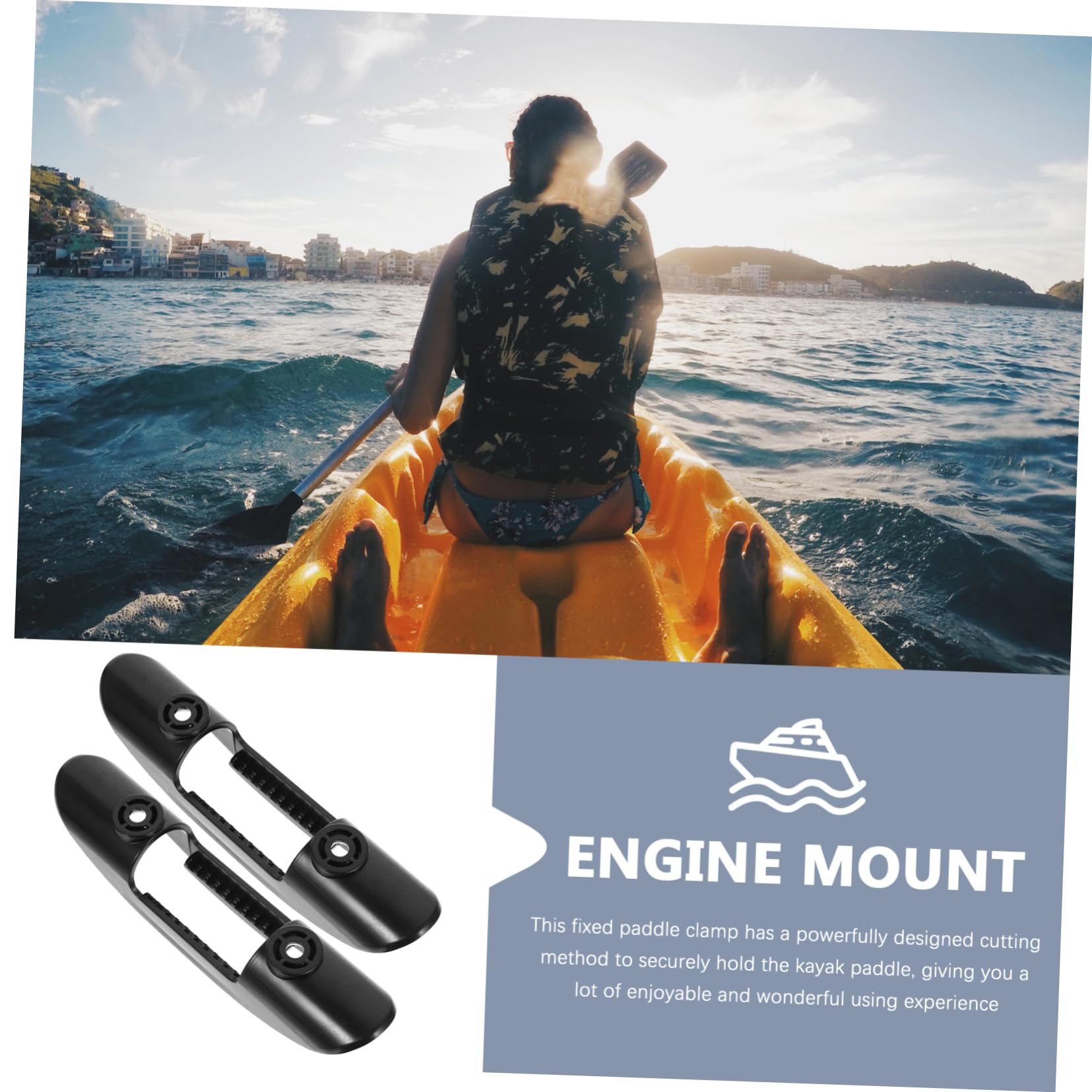 NULYLU Simple Operation Paddle Holder Clip for Kayaks Sturdy Outdoor Paddle Mounts Screw