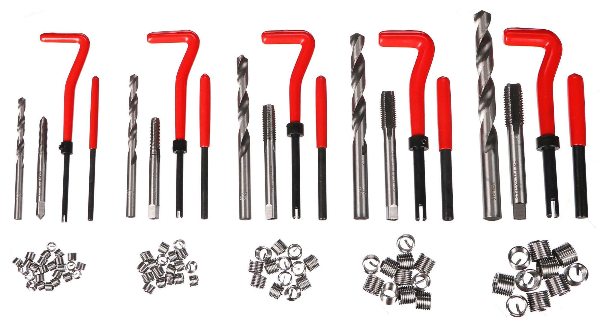 MECHANIC THREAD SET 131-częściowy zestaw do naprawy gwintów | M5 M6 M8 M10 M12 | gwint wewnętrzny | gwintowniki | wkładki tulejkowe | zestaw narzędzi do silnika samochodowego