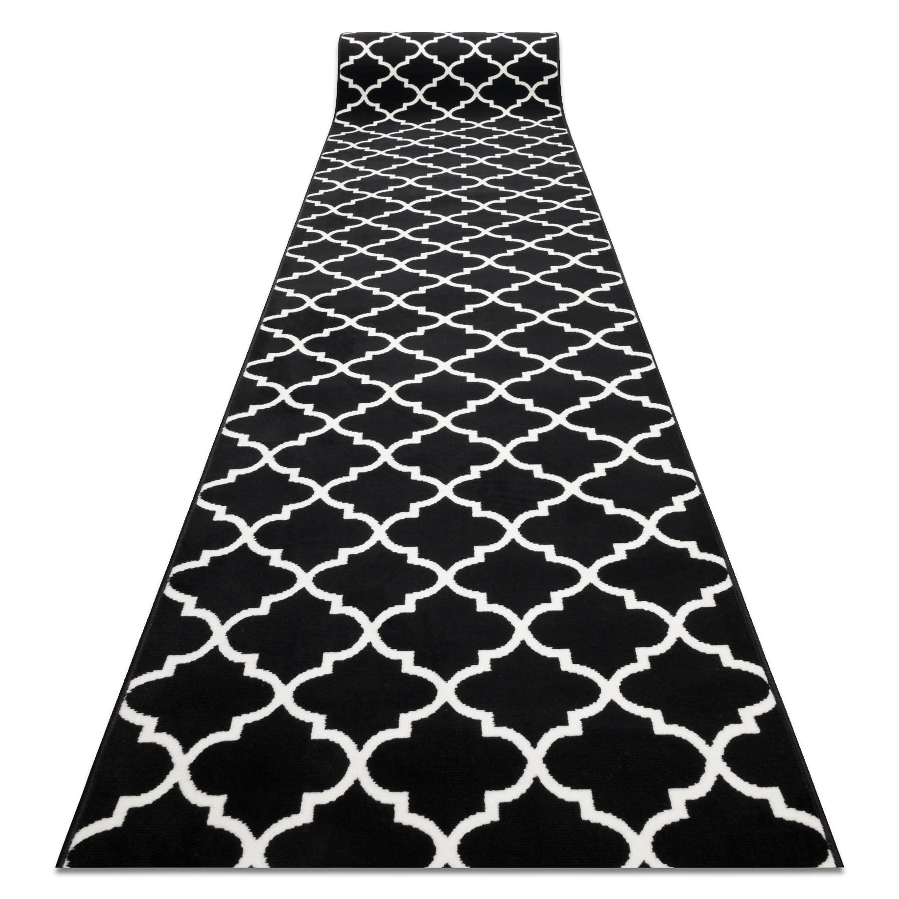 Läufer BCF MORAD Trelis Marokkanisches Spalier schwarz / creme 80x320 cm