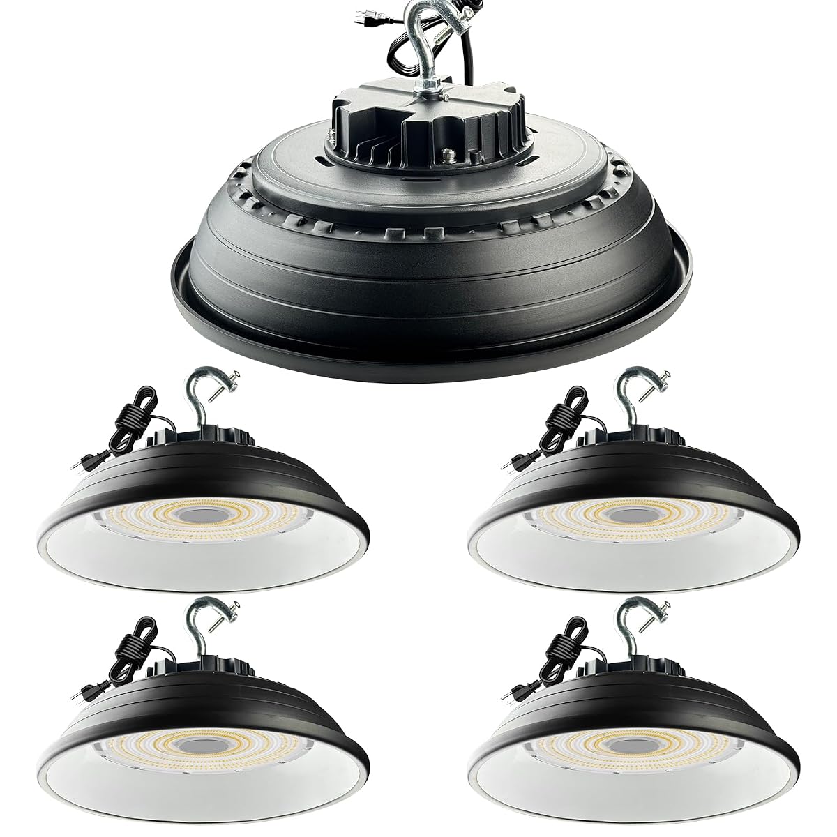 Lightdot 320W (320x1W) LED High Bay Lights with Reflector 48000lm 5000K UFO