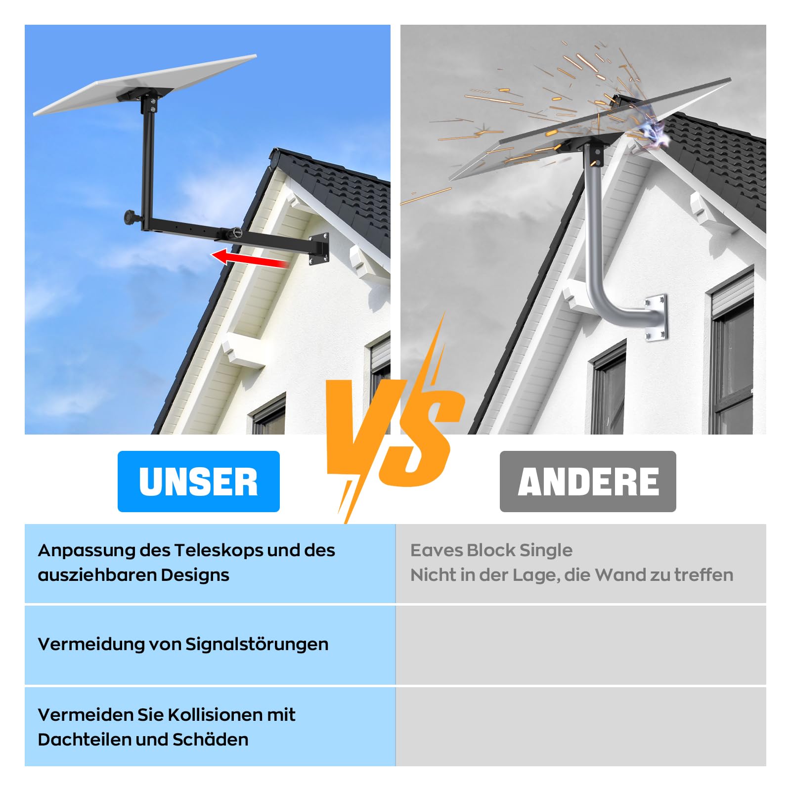 IMAYCC Starlink Gen 3 Mount, 360 ° Regolabile Supporto Starlink Gen 3 Lungo Scalabile Kit Di Montaggio Starlink V3 Pole Mount con Adattatore per tubo Starlink Gen 3 per Internet Starlink