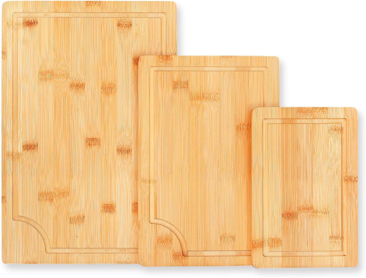 Olioeiao Bamboo cutting board set for Kitchen chopping