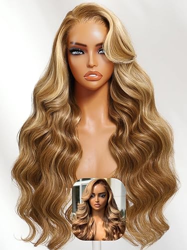 Miniatura 24 de Julia Hair Pre Everything - Pelucas de cabello humano con encaje frontal HD de 13x4, sin pegamento, pre despuntadas, pre cortadas, balayage, con