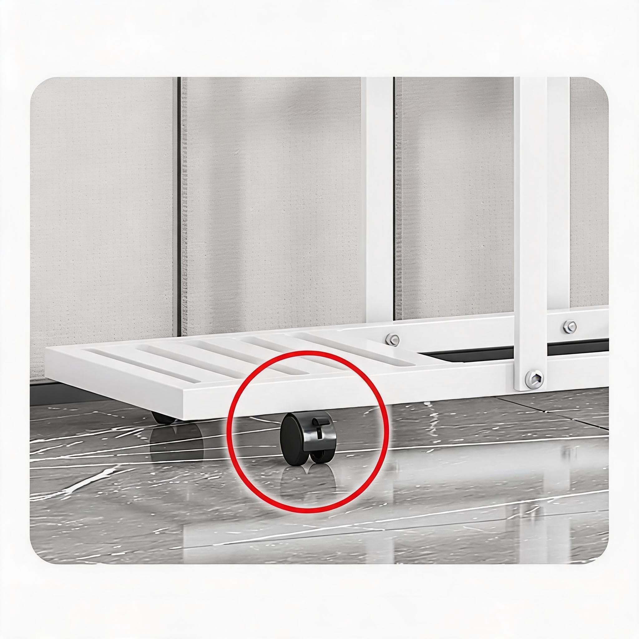 Garvee Portapiante da Interno ed Esterno a 4 Livelli, Scaffale per Piante in Ferro per 6 Vasi, Supporto Fiori Pieghevole e Girevole, Espositore Piante Salvaspazio per Soggiorno, Balcone e Giardino