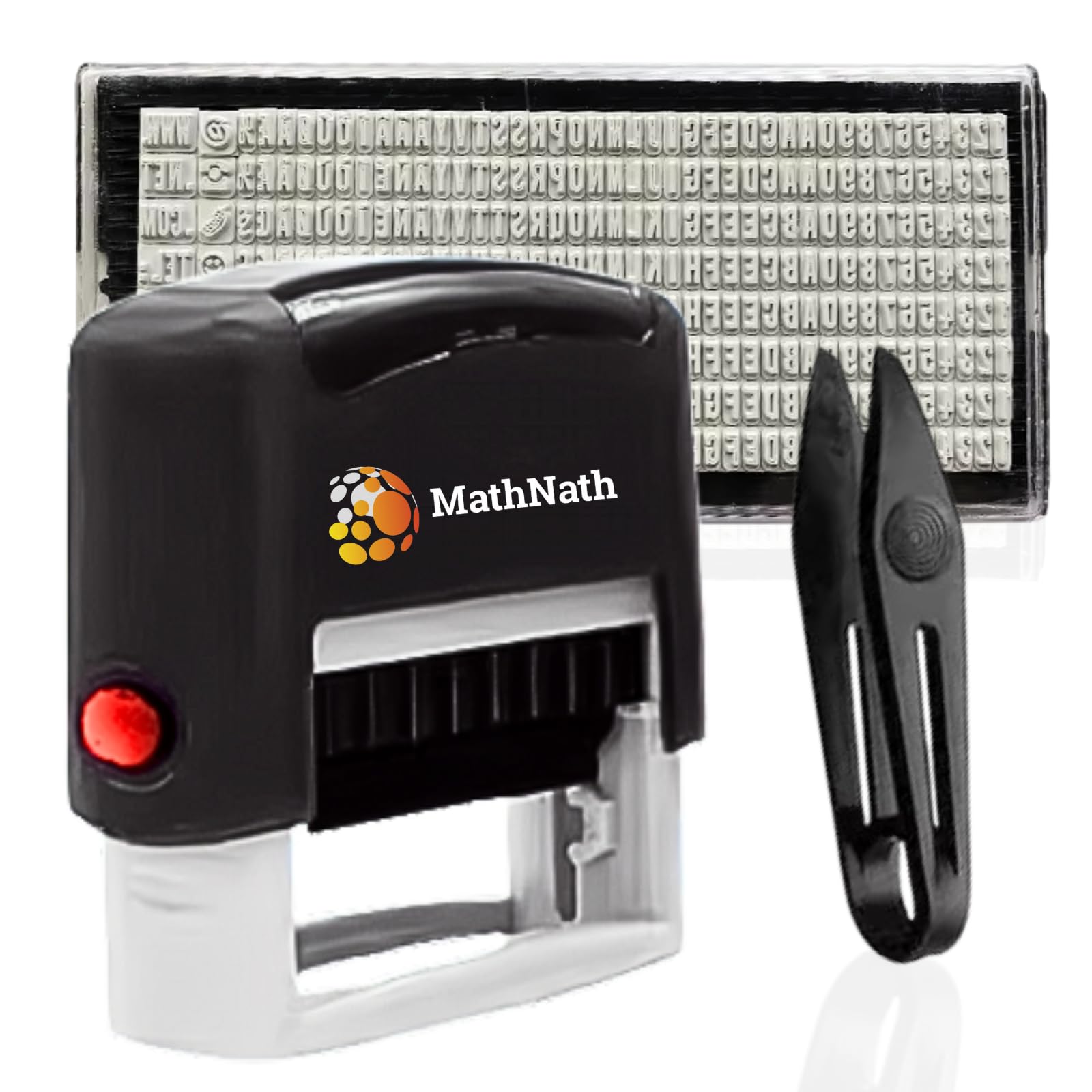 MATHNATH Marcador Personalizable de Ropa - Sello Personalizado - Personaliza con sus Datos cualquier Objetos Personales para Niños, Adultos, Deportistas, Ropa de Trabajo (Negro)