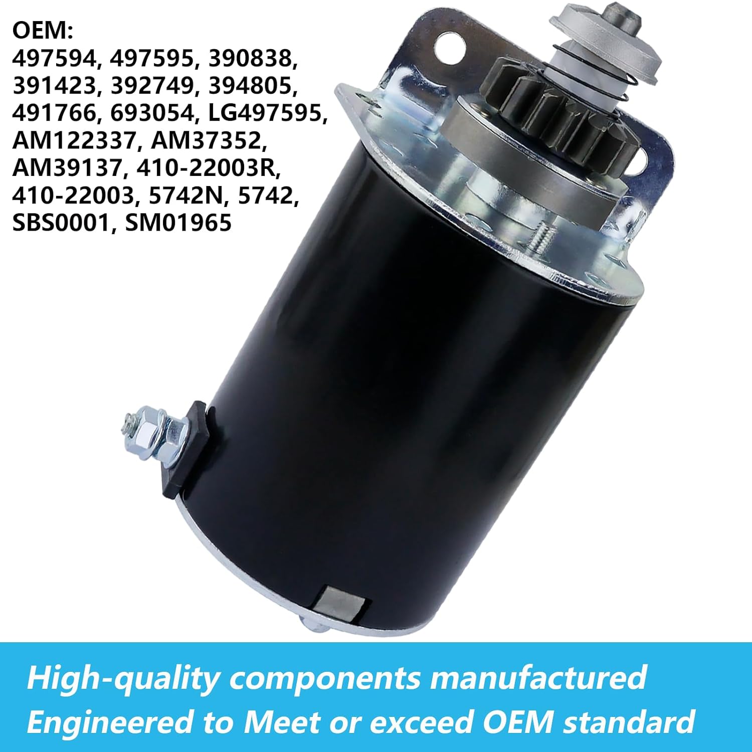 Starter Steel Gear & Relay for John Deere L120 LA120 LA130 LA135 LA140 LA145 LA150 LA155 LA165 LA175 Z225 L118 LG497595 MIU13772 AM37352 AM39137 AM122337