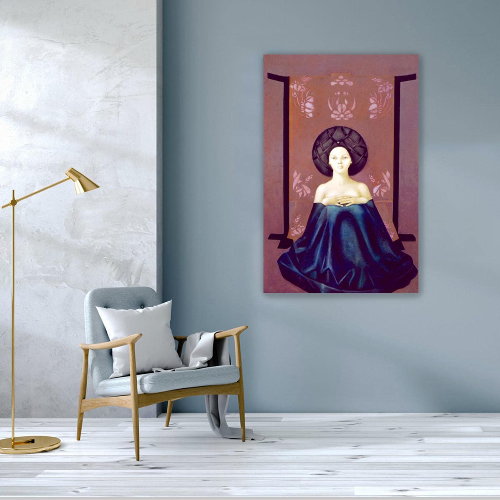 Leonor Fini sztuka ścienna oprawione słynne obrazy 'Surrealizm Giclee' nadruk na płótnie - reprodukcja na płótnie - obrazy graficzne do salonu dekoracja 30 x 45 cm, oprawione
