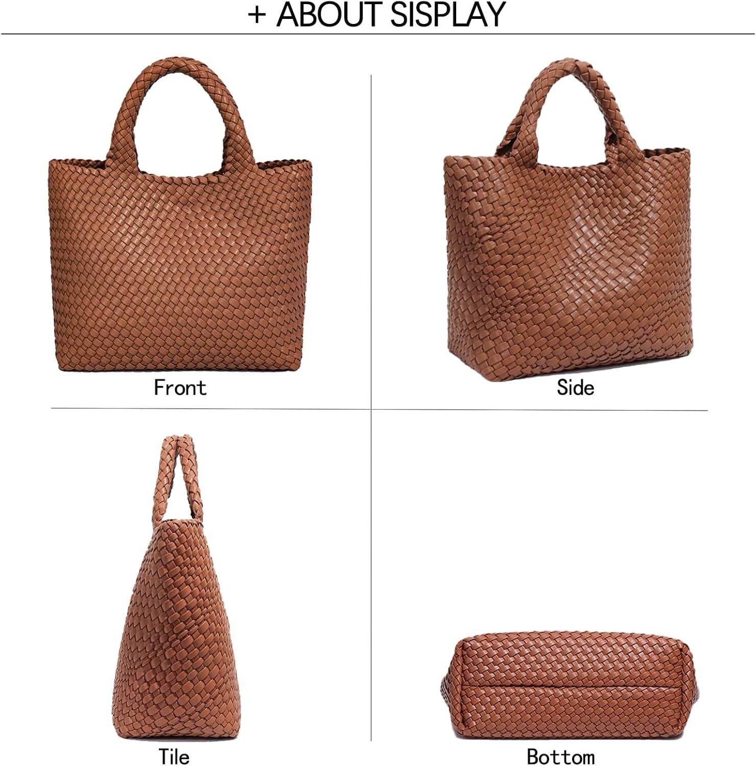 JINMANXUE Fashion Woven Bag Shopper Bag Travel Handbags and Purses Women Tote Bag Large Capacity Shoulder Bags - Image 7