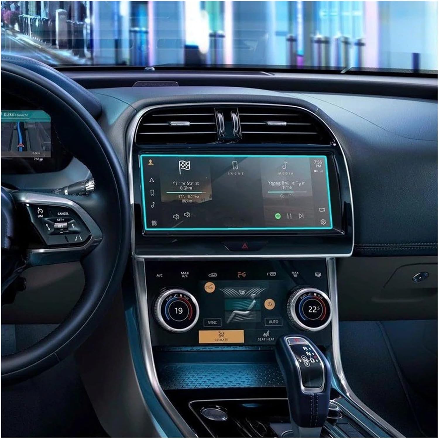 カーナビ 保護フィルム ジャガー用 XEL用 2021用 車のスクリーンプロテクター車の GPS ナビゲーション強化ガラススクリーン