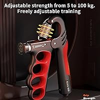 Vista 6 de Grip Strength Trainer, Hand Grip Strengthener with Adjustable Resistance 11-220Lbs(5-100KG), Automatic Counter, Ergonomic Design, Forearm