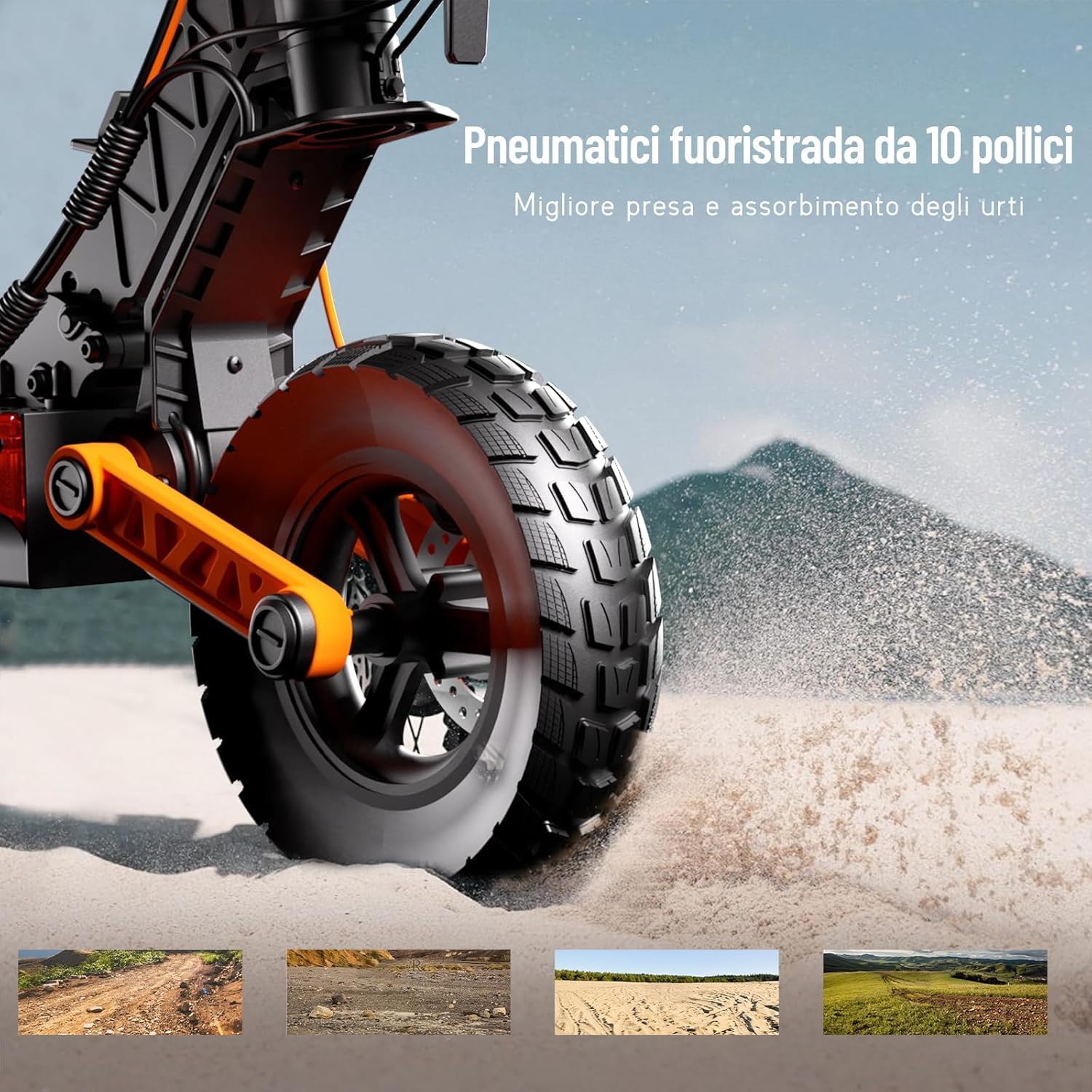 JOYOR Monopattino Elettrico, 60-90KM 48/60V 18Ah, Carico 150kg, Doppio Ammortizzatore e Freni a Disco Anteriori e Posteriori, Monopattino Elettrico per Adulti Pieghevole