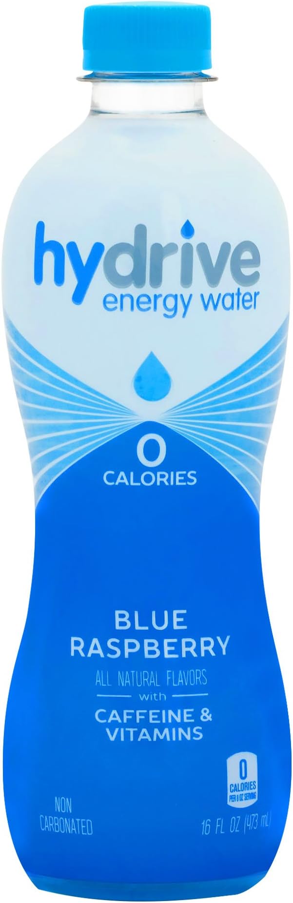 Hydrive Energy Water | Blue Raspberry | Sugar Free | Zero Calories | All Natural Flavors | Natural Energy | 16 oz (Pack of 12)