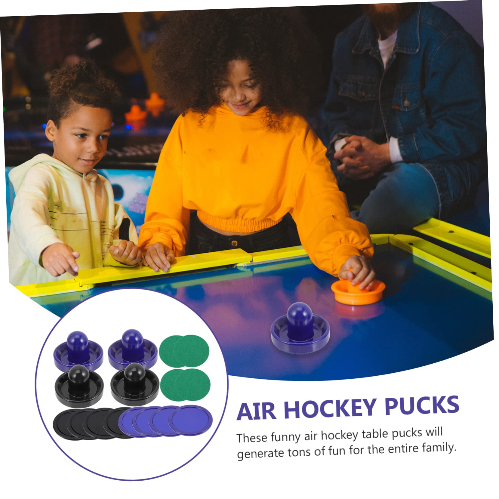 GAROZATION Tabletop Hockey Air Hockey Paddles Goal Handles Game Parts Fun for All Ages