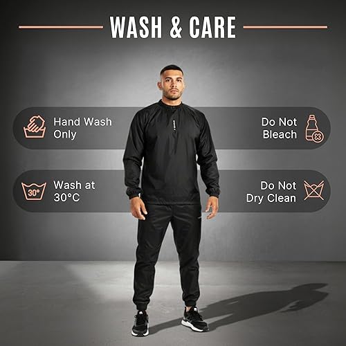 Miniatura 8 de BOXRAW Lineal - Traje de sauna profesional para hombre, parte superior e inferior, sin rasgaduras, pérdida de peso, traje de sudor para boxeo, artes