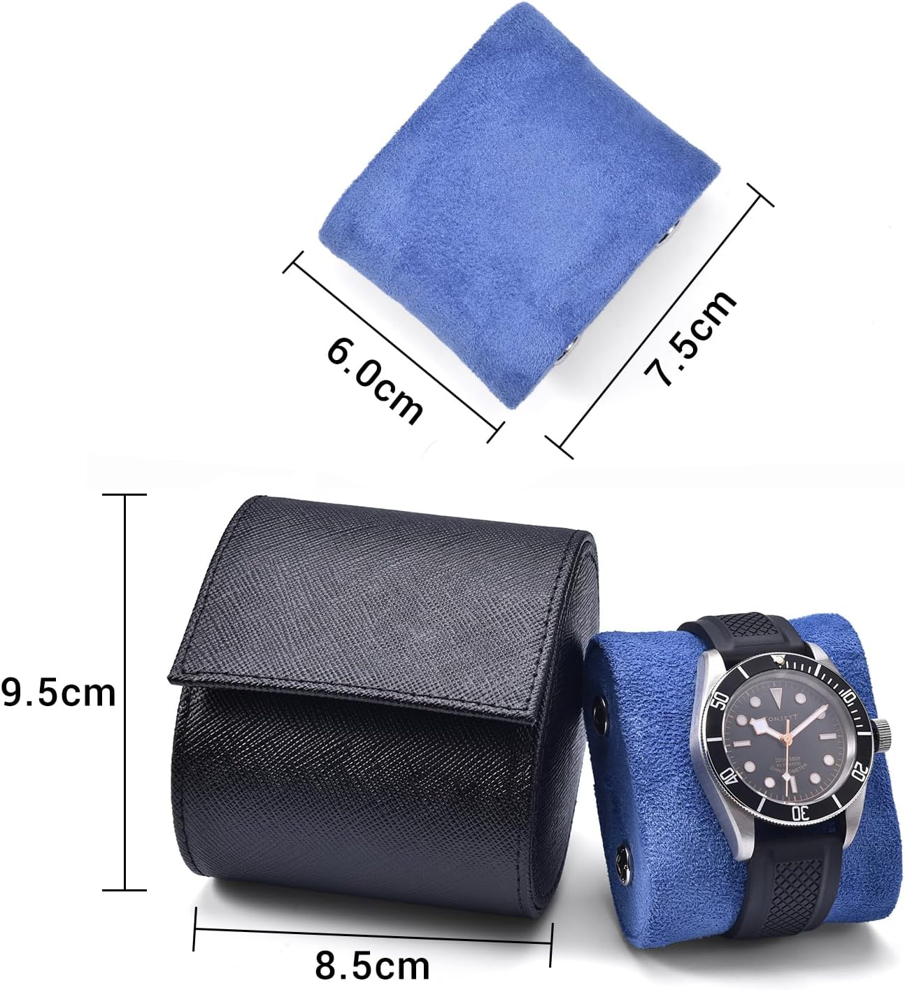 Handmade Leather Watch Roll Travel Case | Soft Interior, Luxury Protection, High-End Watches