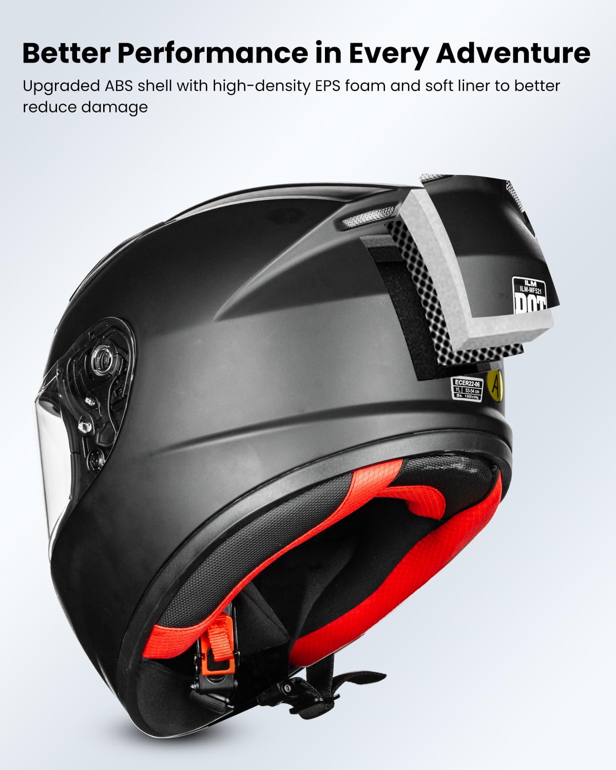 Casco Integrale Per Bambini CGM 265X Lucky Boxer - Omologato ECE 22.06, Color Blu-Rosso - Foto 14