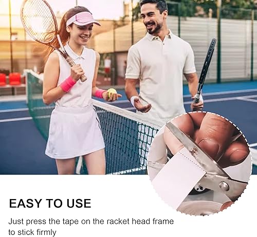 Miniatura 4 de Cinta de raqueta, protector de raqueta de tenis de material PU, cinta antideslizante para raquetas de tenis, protector de raqueta ligero, cinta de