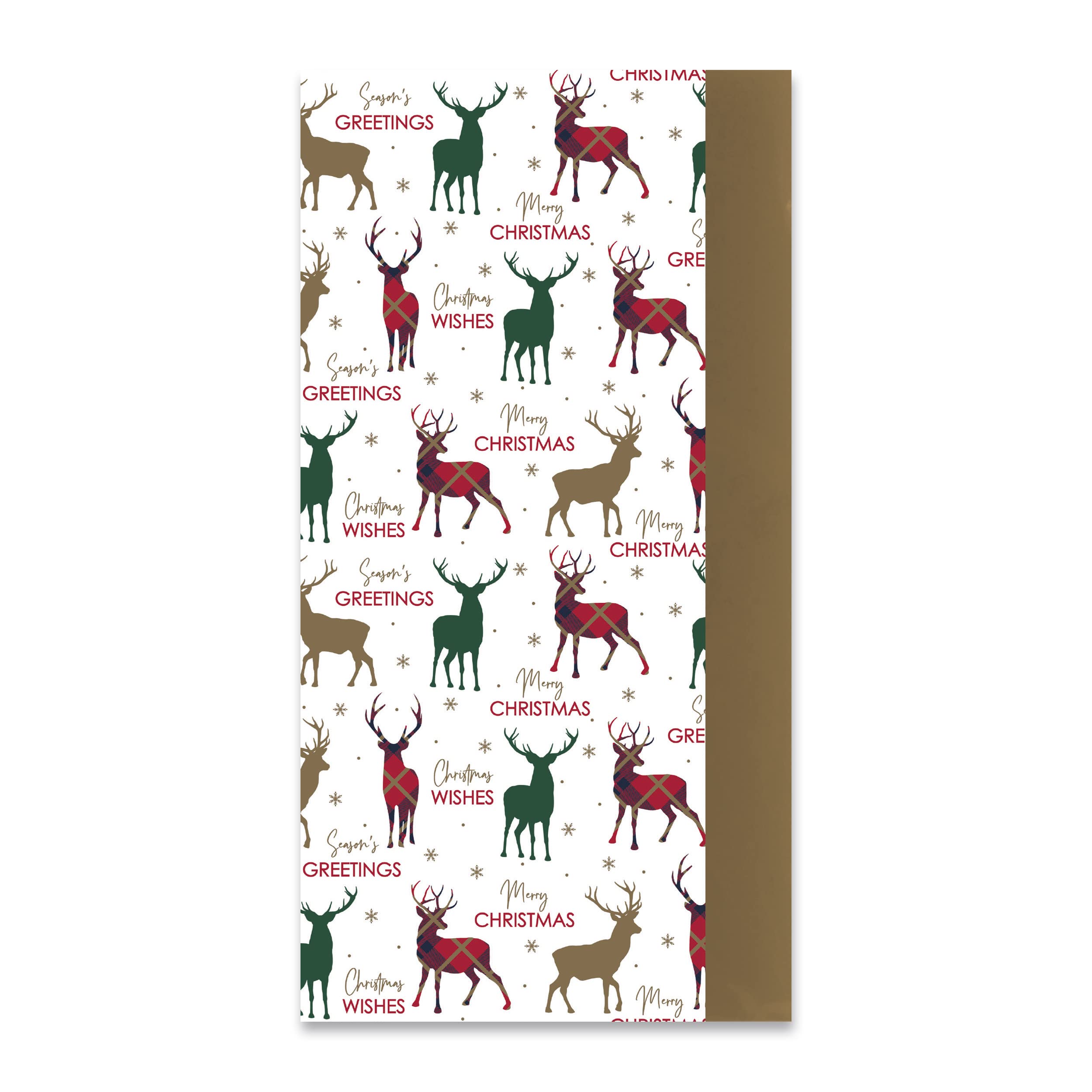 Eurowrap Red Christmas 8 Sheets Decorative Tissue Paper For Gift Wrapping & Crafts Xmas Themed, Stag