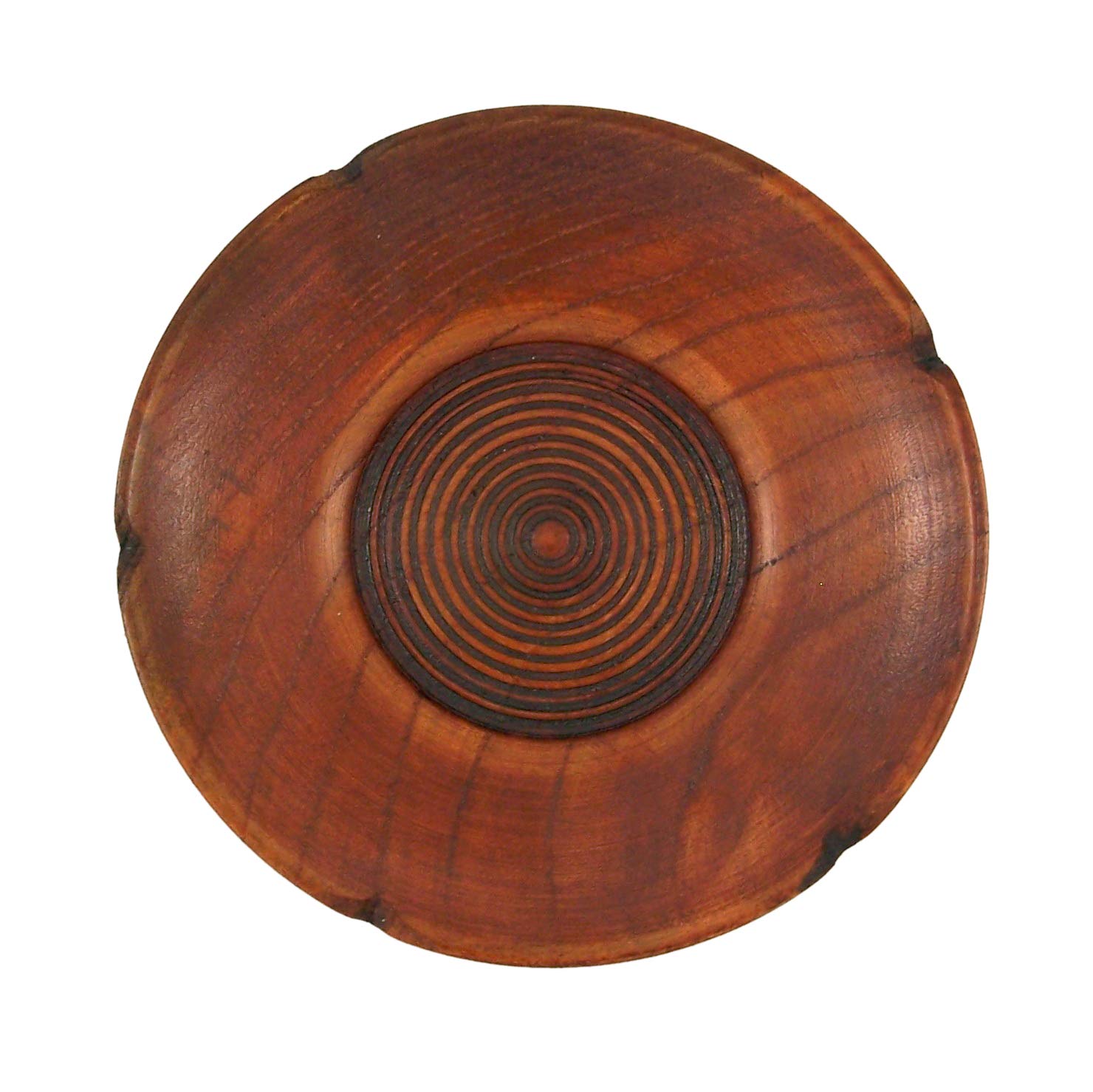 Small Wooden Spiral Design Jewelry Trinket Plate, Jewelry Holder, Room Decor, 4 1/2 Inch