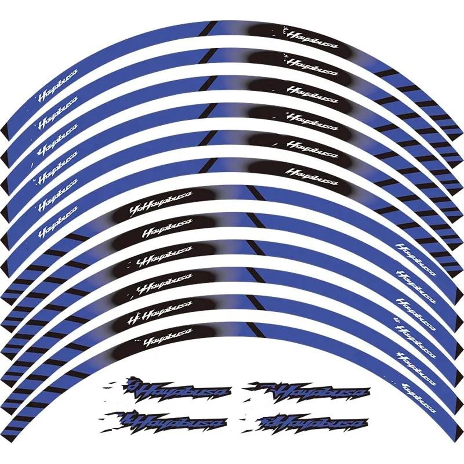 Motorcycle Wheel Stickers Rim Motorbike Decals for Suzuki for Hayabusa GSXR1300 GSX1300R GSXR1300R Decorative(Color1)