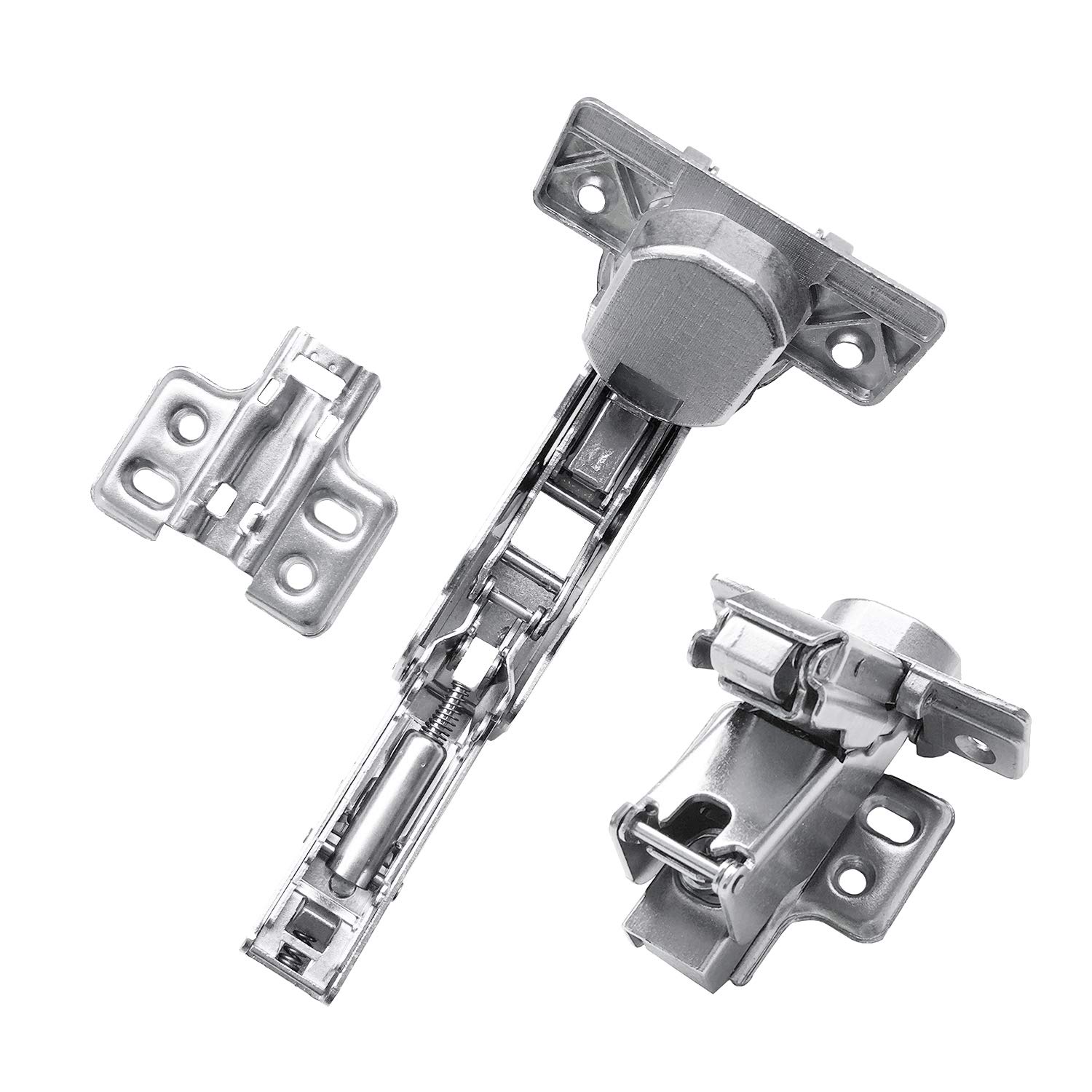 165 Grado Totalmente Solapado 35mm Bisagras Automática con Amortiguación Integrada Bisagra con Cierre Suave para Puerta de Mueble Armario de Cocina Juego de 4