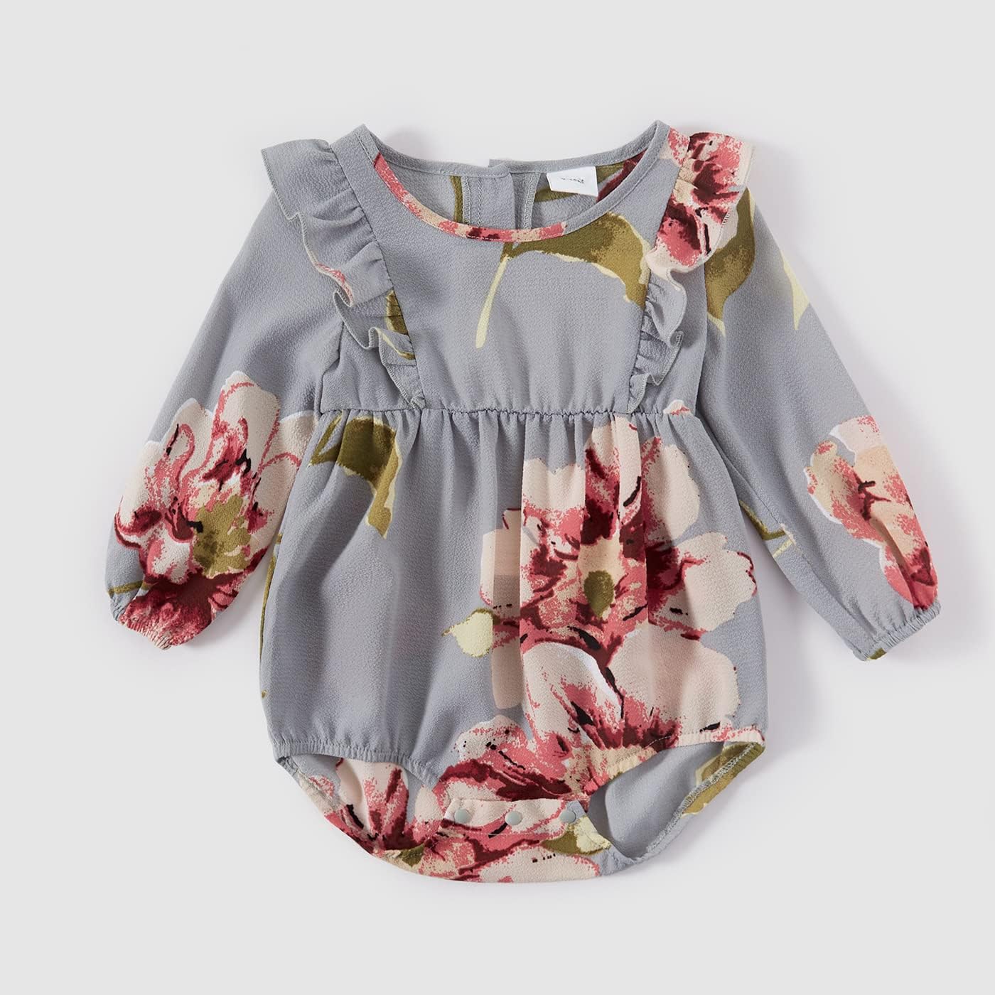 Mommy and Me Matching Dresses Floral Split Ruffled Boho Dress Long Sleeve Casual Fall Winter Mom Daughter Matching Outfits - Image 4