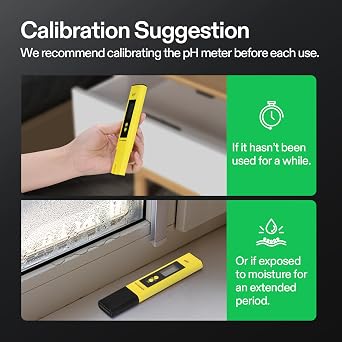 VIVOSUN Digital pH Meter, 0.01pH High Accuracy Pen Type pH Tester for Hydroponics, Household Drinking, Pool and Aquarium, Yellow, UL Certified
