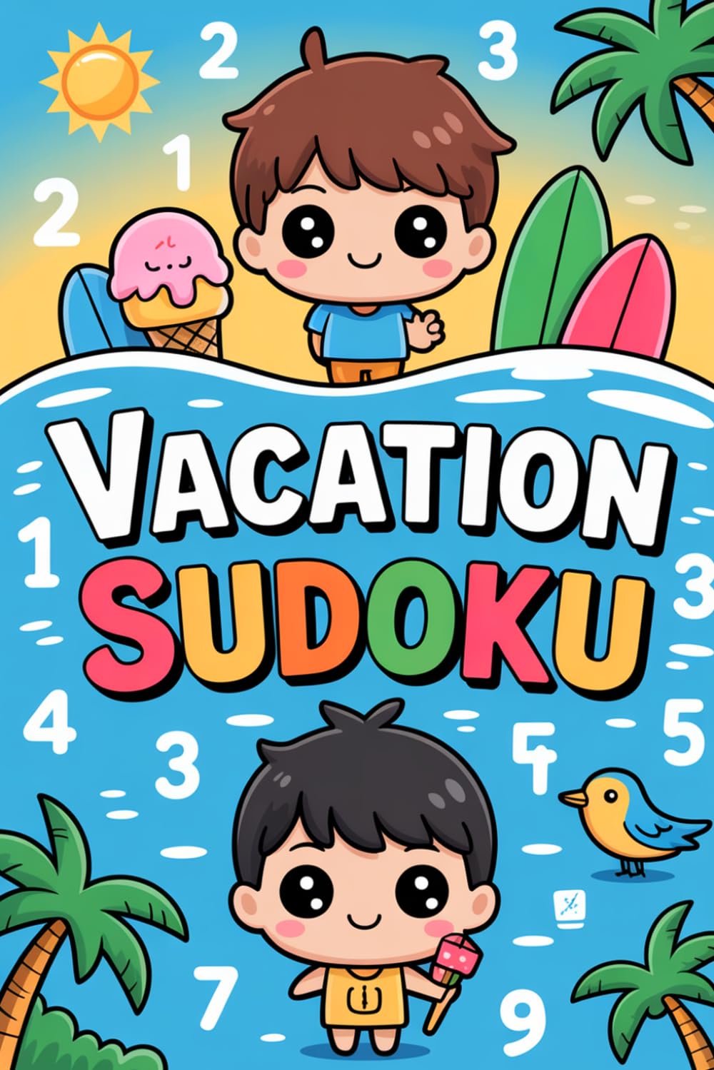 Vacation Sudoku: Fun Number Puzzles for Summer: Creative Logical Reasoning Puzzle Book for Adult Solvers