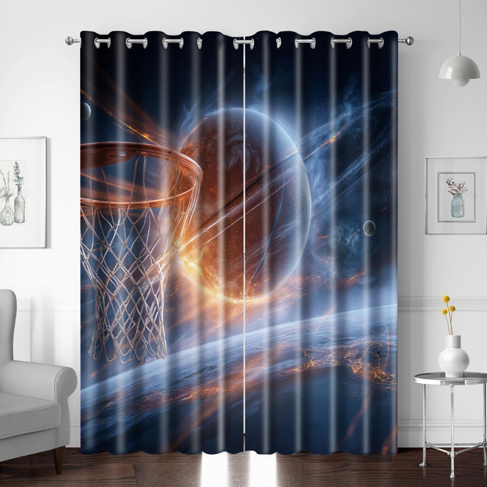 Rideaux occultants 3D basket isolation thermique pour chambre