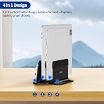 BESIGN LS13 Support vertical pour ordinateur portable pour bureau, 4 en 1 Support de bureau pour ordinateurs portables, tablettes, téléphones intelligents