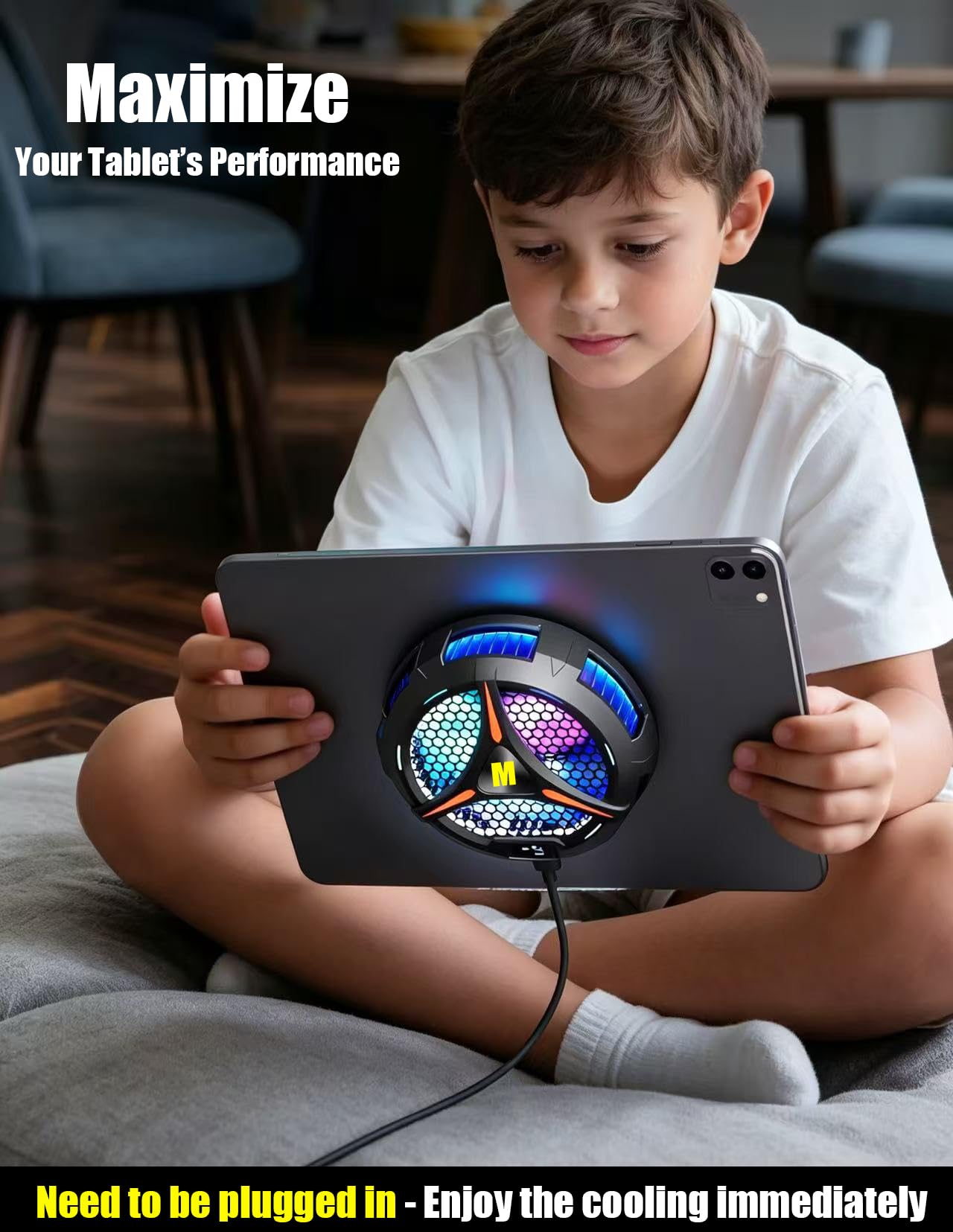 Refroidisseur magnétique pour tablette avec support et manette de jeu