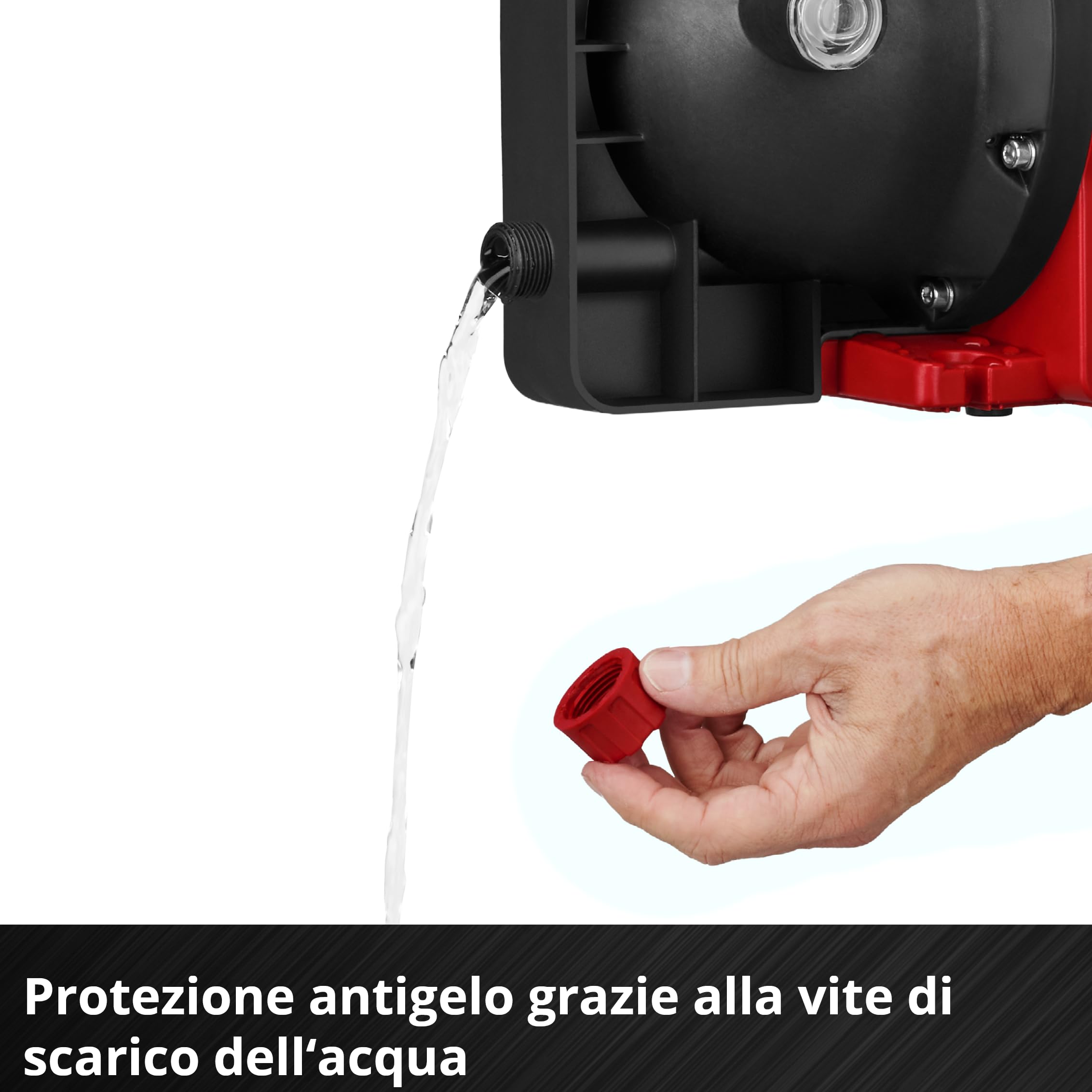 Einhell Pompa da giardino GC-GP 1170 ECO PLUS (portata max. 7000 l/h, prevalenza max. 50 m, tecnologia ECO PLUS, vite di scarico dell'acqua, adattatore universale 33,3 mm incluso)