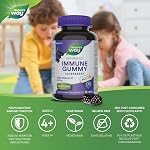 Nature's Way Sambucus Soins Immunitaires Froid et Grippe Gélifiés de Sureau avec Vitamine C et Zinc - Soutien Immunitaire pour Enfants 4+, 60 Gélifiés