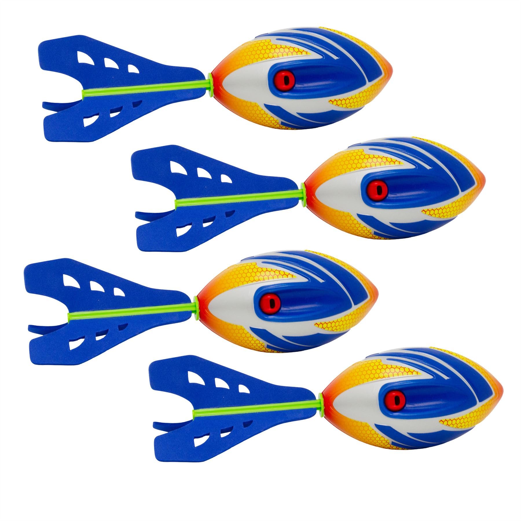 Carousel Home Pack of 4 Whistling Rocket Flying Toys | Torpedo Flying Whistle Rockets for Kids & Adults | Outdoor Rocket Throwing Toys - 30cm ~ Colour Varies โ image 1