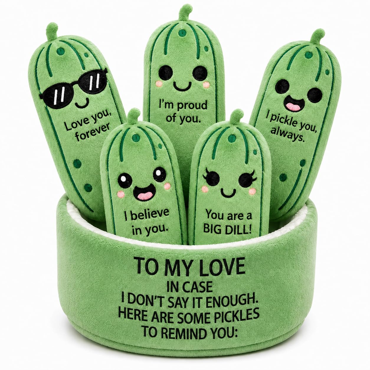 Emotional Comfort &amp; Support Pickles Plush Set, 5 Soft Squishy Toys