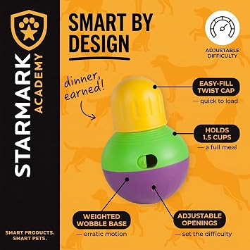 Starmark Treat Dispensing Bob-A-Lot Small Dog Interactive Feeder Toy