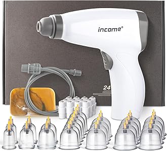 24pcs Cupping Set,Electric Cupping Therapy Set with Pump,Rechargeable Vacuum Adjustable Suction Kit Gua Sha One-Key Start, Body Beauty Massage Pain Relif for Back Body Use