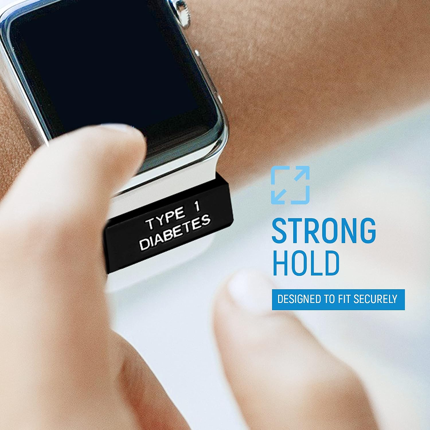 RockaDex Medical Alert Type 1 Diabetes - Watch Sleeve Alert x 2 Pack Suits Most Bands.
