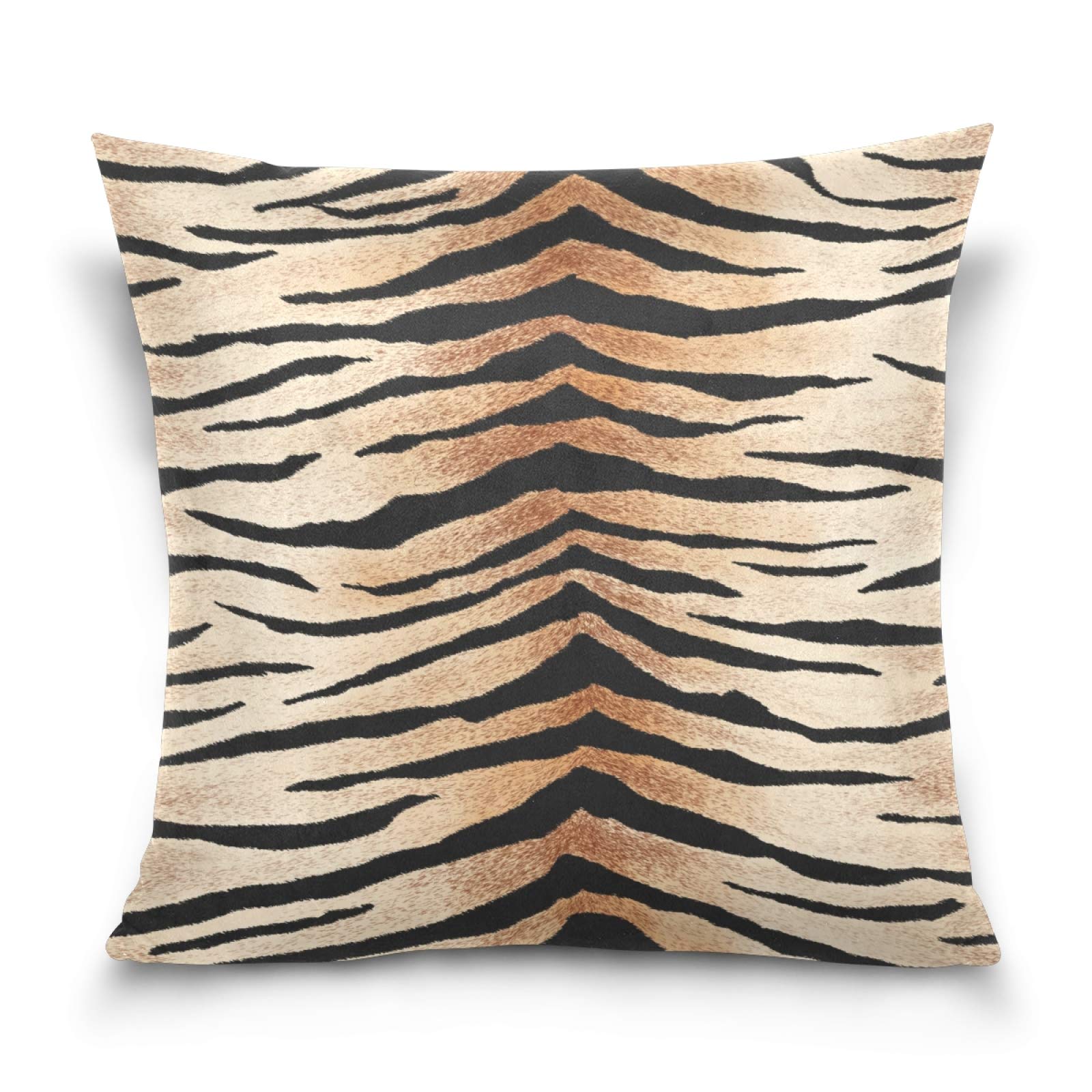 HMZXZ Throw Pillow Cover 18x18 inch African Tiger Skin Print Decorative Pillow Cases Cushion Cover for Couch Sofa Bedroom Home Living Room