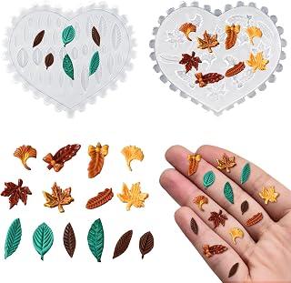 Tiny Leaves Decor Silicone Molds for Crafts Dollhouse Miniatures Epoxy Casting Molds Leaves Mold for Fairy Garden Micro Landscaping Decoration